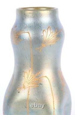 Art Nouveau Loetz Art Glass Vase Austrian Wien Turn