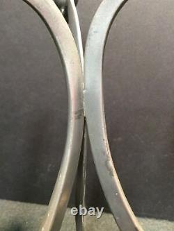 Art Nouveau Secessionist Pewter (As Is) Candle Holders