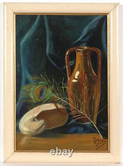 Art Nouveau Still Life by Josef Kalous (1887-1974), Oil Painting, 1910s