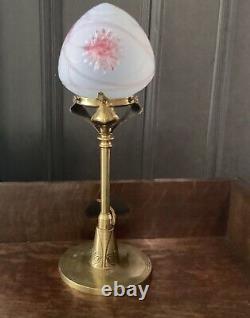 Arts & Crafts Jugendstil Austrian lamp Light With Original Pallme Konig Shade