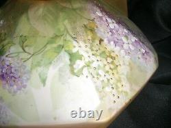 Austria Wahliss Vienna Turn Amphora Vase Lilac porcelain gilded1890
