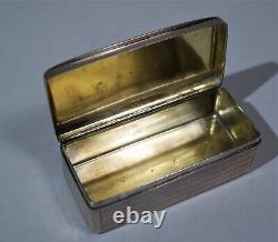 Austrian Art Nouveau 800 Silver Etched Guilloche Snuff Box