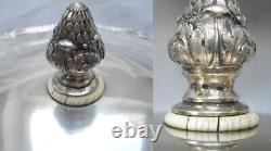 Austrian Art Nouveau Hallmarked Solid Silver Ecuelle Dish Russian Bowl 1882 gr