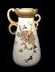 Austrian Art Nouveau c. 1900s Amphora Style Floral Vase With Asymmetric Handles