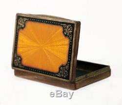 Austrian Art Nouveau cigarette box, guilloche and enamel by Lenk ca 1910 11696