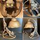 Austrian Bronze Accent Cat Lamp Glowing Eyes Light Up Ca 1930's Deco 37cm