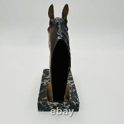 Austrian Bronze Horse Head Bookend Sculpture Horse Figurine Antique