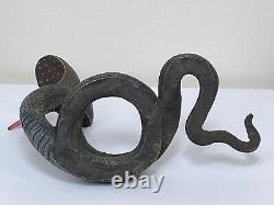Austrian Cold Painted Bronze Form Of A Cobra Snake Pocket Wrist Watch Holder