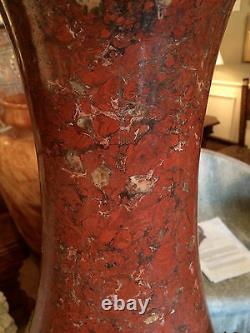 Austrian Marble Vase with Bronze Mounts of a Squirrrel Signed Shumacher