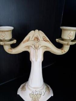 Austrian Secessionist Candle Stick Royal Dux Art Nouveau