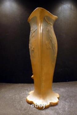 Austrian Teplitz Bernard Bloch Art Nouveau Woman Crown Oak Ware Vase 12-MINT-B