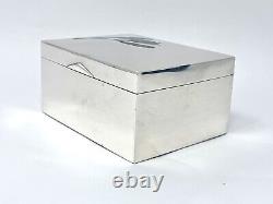 Austrian solid silver box with enamel mistletoe motif by Georg Adam Scheid