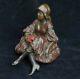 Bergman Erotic Austrian Cold Painted Bronze Girl with a Posy, Signed