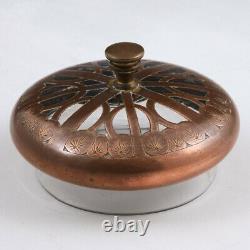 Bohemian or Austrian Copper Overlay Box and Cover c1900