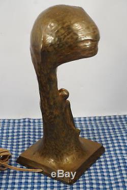 Bronze Sculpture Lamp THE DREAM by Peter Tereszczuk Austrian Art Nouveau Woman