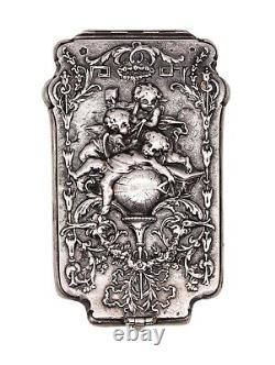 Brüder Figdor 1905 Austrian Art nouveau Belle Epoque Card Holder Sterling Silver