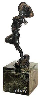 Carl Kauba, Frightened by the Frog, Viennese Bronze Sculpture, ca. 1915