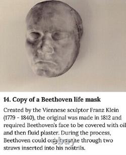 Chalk drawing Beethoven life Mask Austrian Monogrammist 1902