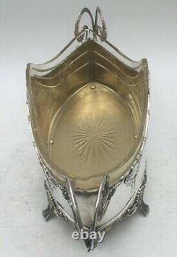 Continental Austrian Silver Centerpiece Bowl in Art Nouveau Style