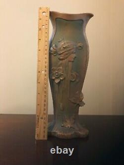 CrownOakware Teplitz Austria Art Nouveau Figural Floral Vase #3775 12 -Signed