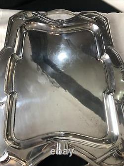 Early C20th Art Nouveau Austrian Large Hallmarked Solid Silver Tray 58 x 46cm