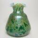 Elegant Art Nouveau Austrian Lotz Kralik Vase Green Iridescent Color 1900