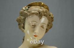 Ernst Wahliss Alexandra Porcelain Works Art Nouveau Maiden Statue Figurine C1905