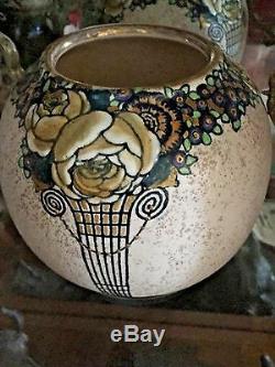 Ernst Wahliss Austrian Art Nouveau Porcelain Vase Turn Teplitz Vienna C. 1910