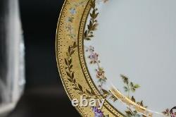Ernst Wahliss Pirkenhammer Austrian Hand Painted Flowers & Gold 9 1/2 Plate