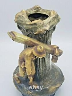 Exquisite Antique Imperial Amphora Turn Austria Vase Art Nouveau 12 Figural Man