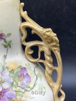 Fine Antique Art Nouveau Amphora Vase Ernst Wahliss Turn Vienna H/P Handled Gilt