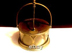 GERMAN Silver Plated Comfiture Jar with Glass insert Hinged Lid ART NOUVEAU