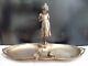 GERMAN WMF ART NOUVEAU Silver Plate Centerpiece Girl with Two Dogs Very RARE