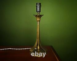 Genuine Antique c. 1900 Austrian Art Nouveau Brass Table / Desk Lamp For Loetz
