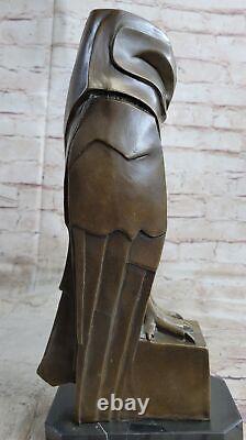 Gorgeous Art Nouveau Austrian Bronze Numbered Owl Artwork Sculpture Dali Gift