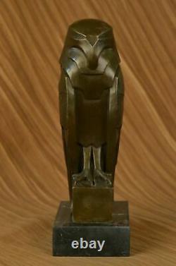 Gorgeous Art Nouveau Deco Austrian Bronze Numbered Owl Artwork Sculpture Dali NR