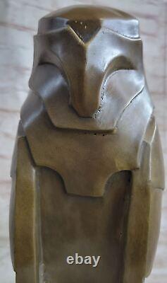 Gorgeous Art Nouveau Deco Austrian Bronze Numbered Owl Artwork Sculpture Dali NR