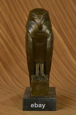 Gorgeous Art Nouveau Deco Austrian Bronze Numbered Owl Artwork Sculpture Statue