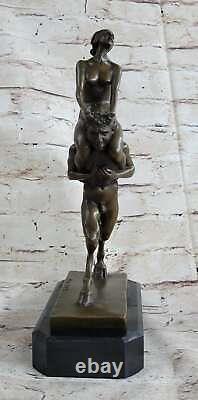 Great Erotic Art Nouveau Bronze Faun Satyr Austrian Vienna Bergman