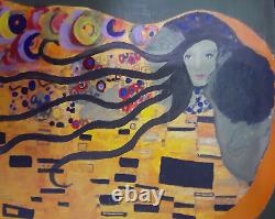HOMAGE TO GUSTAV KLIMT Unknown Artist Circa Early 20th Century Inlaid Acryllic