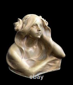 Hans Muller Sculpture of a Woman Art Nouveau