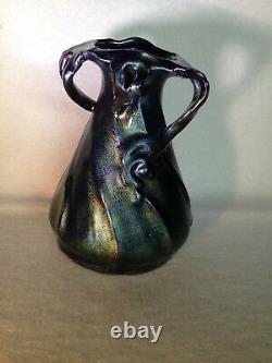 Heliosine Ware Or Zsolnay Eosin Glaze Austria Cabinet Vase Art Pottery