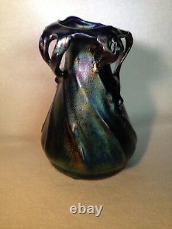 Heliosine Ware Or Zsolnay Eosin Glaze Austria Cabinet Vase Art Pottery