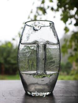 Joh. Loetz Witwe Kolomon Moser Crackle Crocodil Art Nouveau Crystal Glass Jug