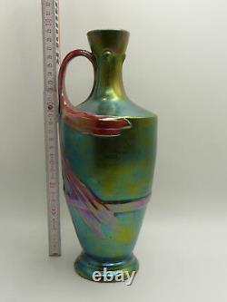Jugendstil Vase Keramik Lüsterdekor Austrian Iridescent Art Nouveau Vase