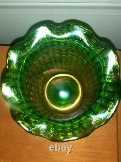 LOETZ Austrian Iridescent Glass VASE CRETE CHINE Antique Art Nouveau 5 5/8