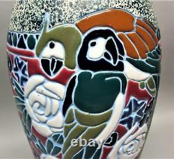 Large 19.5 Signed AMPHORA ART AUSTRIAN NOUVEAU Deco Pottery Vase c. 1920