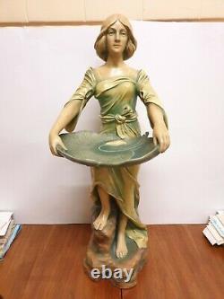 Large Austrian Art Nouveau Woman Figurine Bernard Bloch