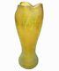 Löetz Austria Art Nouveau Antique 8 Iridescent Striated Hnd Blwn Art Glass Vase