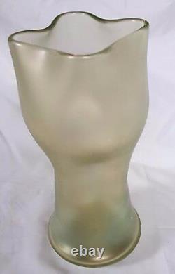 Loetz Type Austrian Art Nouveau Glass Vase With An Organic Dimpled Form